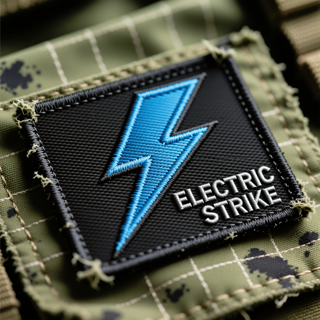 Lightning bolt velcro patch