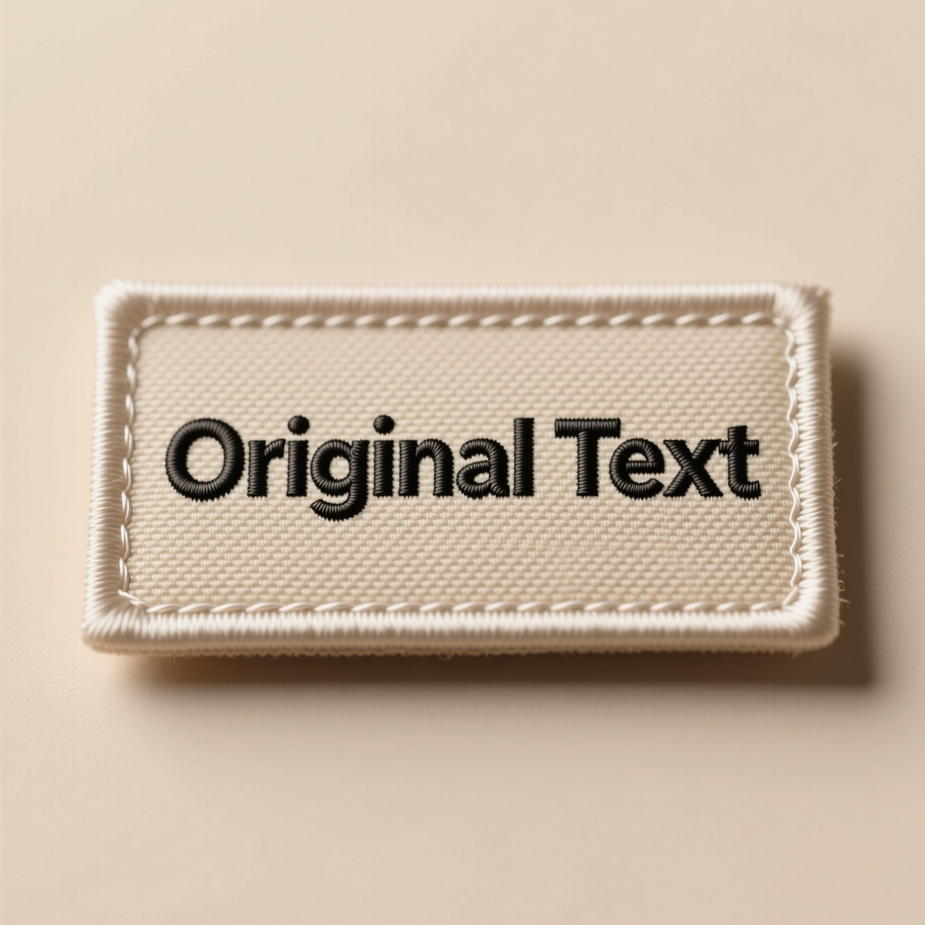Original text velcro patch