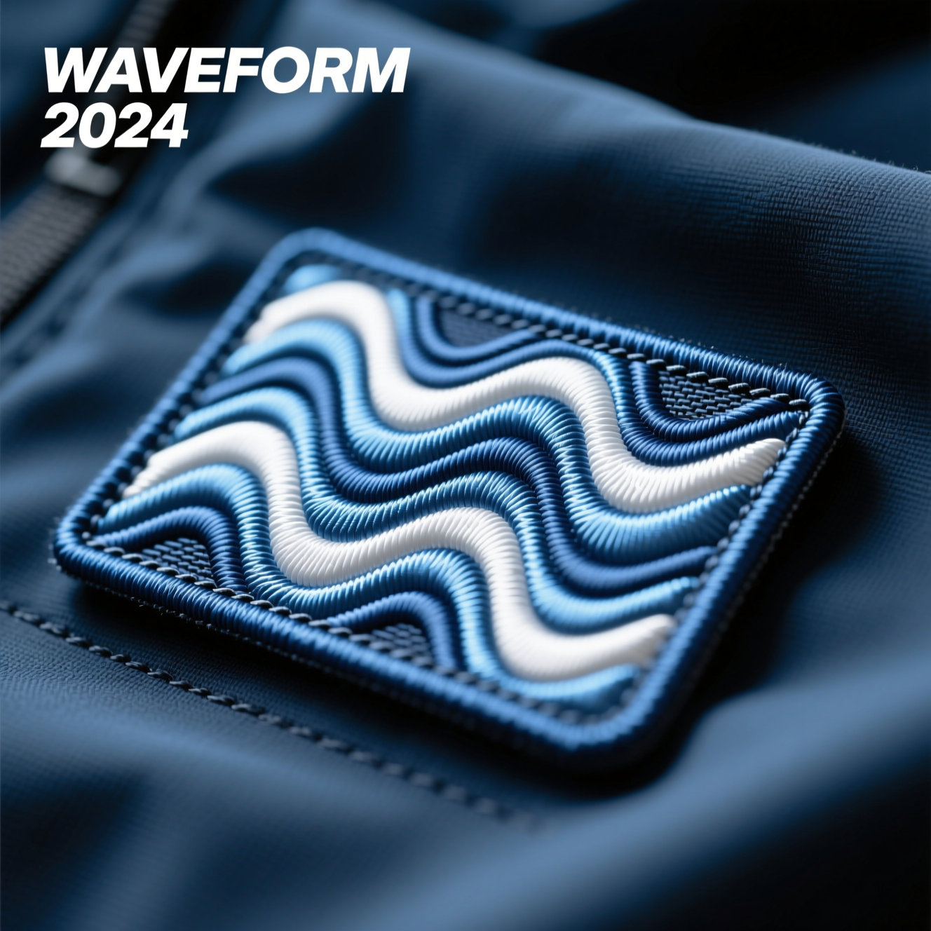 Wave pattern velcro patch